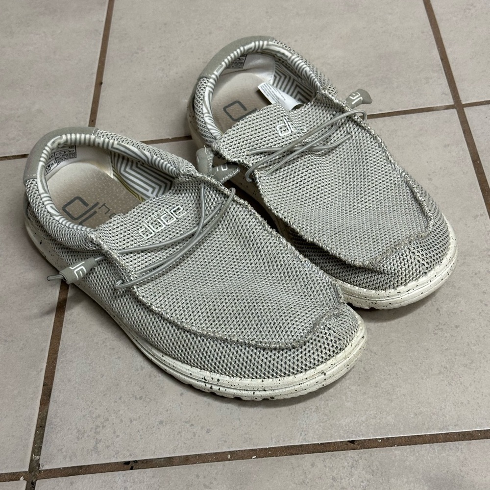 Hey Dude Men Wally‎ Lightweight Relaxed Gray Slip on Shoes Size 12